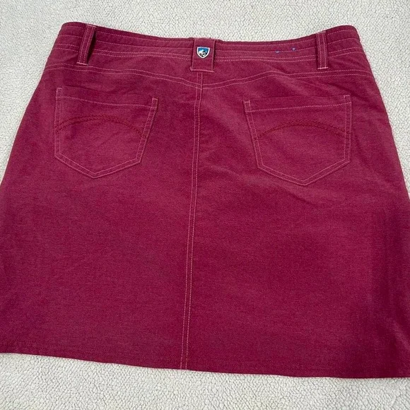 Kuhl Skort Women s 8 Mauve Hiking Camp Skirt Zip Pockets Stretch - Picture 7 of 8